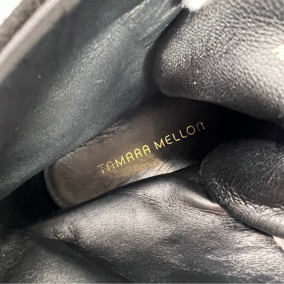 Tamara Mellon THC High Top Black Suede Lace Up Sneakers Size EU 36.5 - US 6.5 - Picture 11 of 14